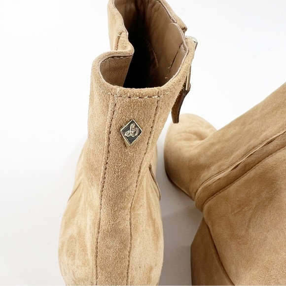 ✅ Sam Edelman Women's Size 8.5 Beige Suede Edith Ankle Boot Bootie - Picture 11 of 12